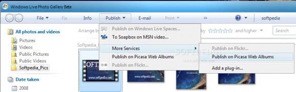 Picasa Web Publisher screenshot