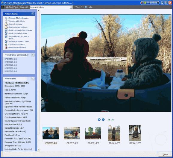 Picture Attachments Wizard (for Microsoft Outlook) screenshot