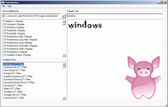 PigFontViewer screenshot