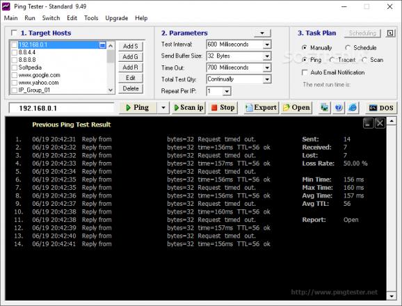 Ping Tester - Standard screenshot