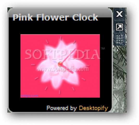Pink Flower Clock screenshot