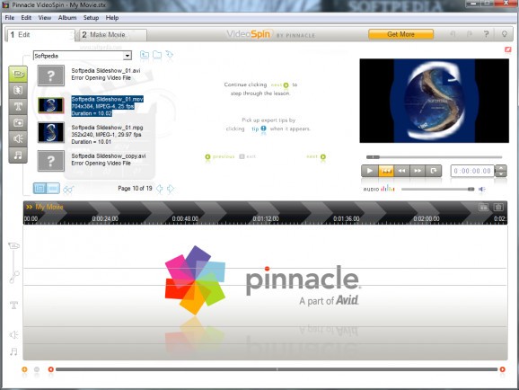 Pinnacle VideoSpin screenshot