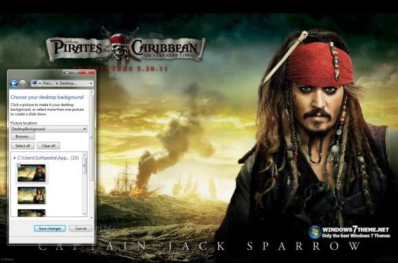 Pirates of the Caribbean 4 Win 7 Theme screenshot