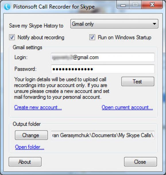 Skype Recorder screenshot