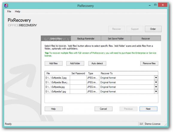 PixRecovery screenshot