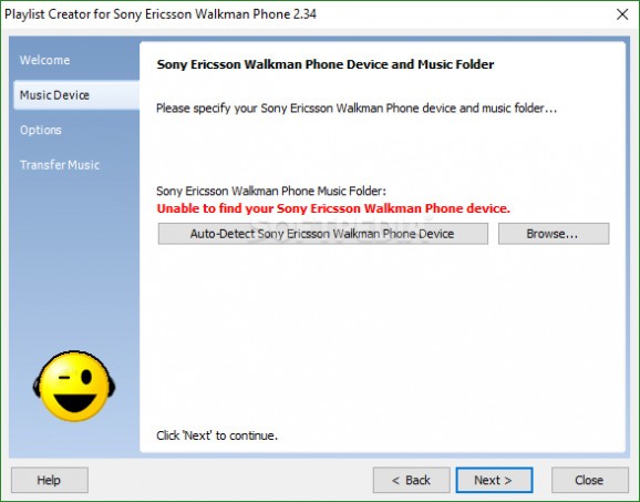Playlist Creator for Sony Ericsson Walkman Phone screenshot
