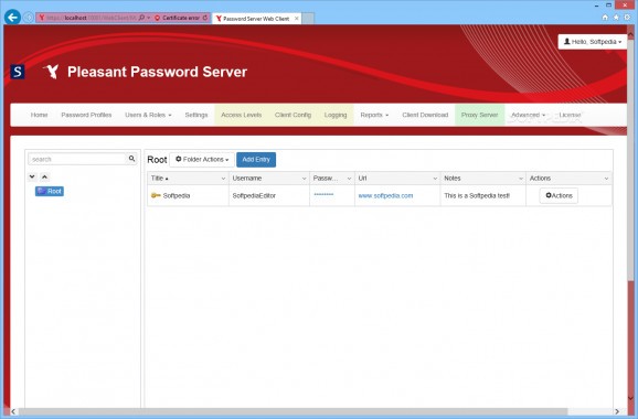 Pleasant Password Server screenshot