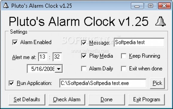 Pluto's Alarm Clock screenshot