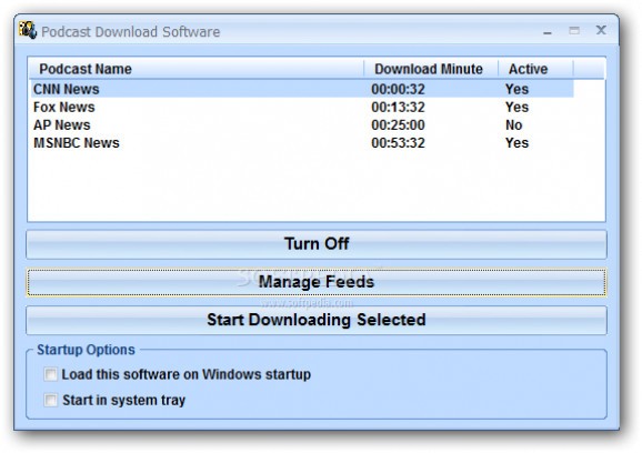 Podcast Download Software screenshot