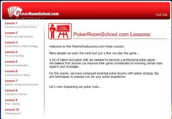 PokerRoomSchool.com - poker lessons screenshot