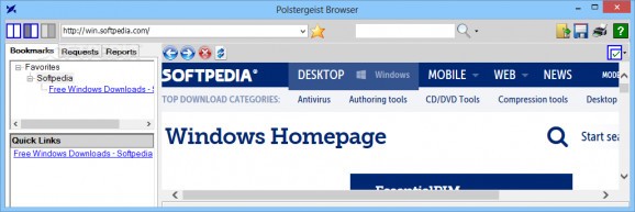 Polstergeist Browser screenshot