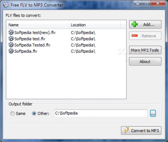 Free FLV to MP3 Converter screenshot
