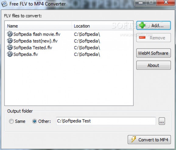Free FLV to MP4 Converter screenshot