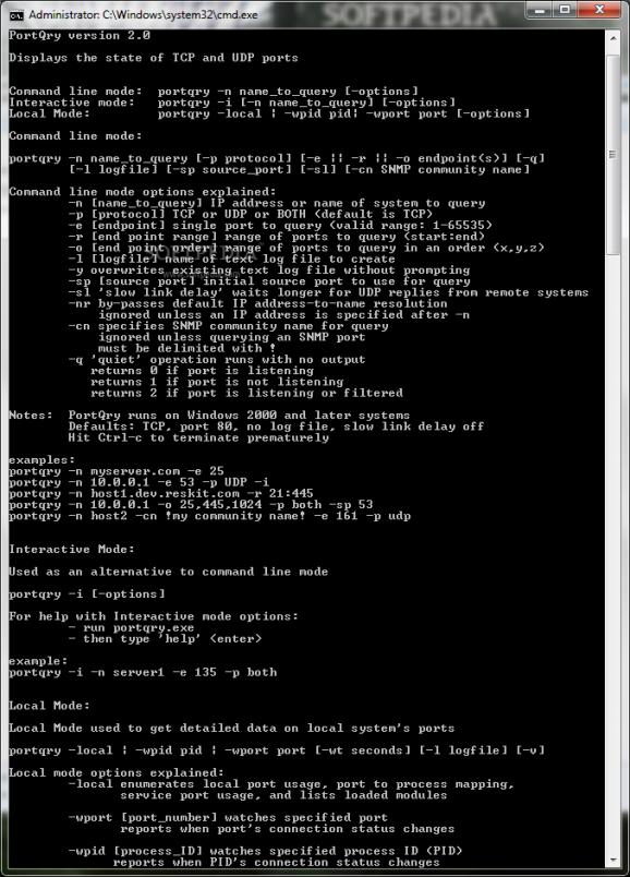 PortQry Command Line Port Scanner screenshot
