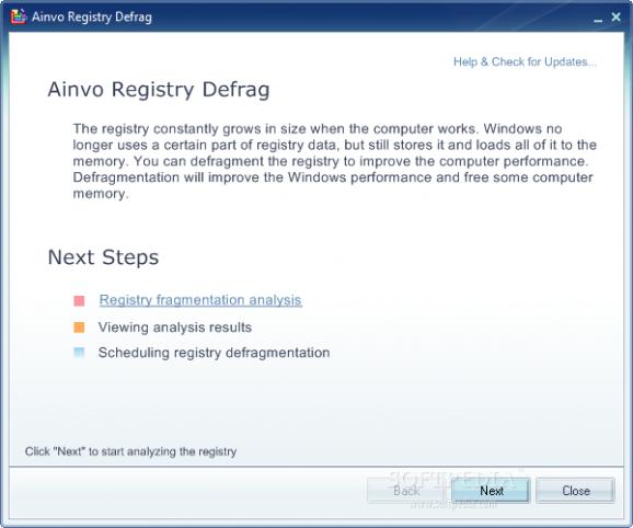 Portable Ainvo Registry Defrag screenshot