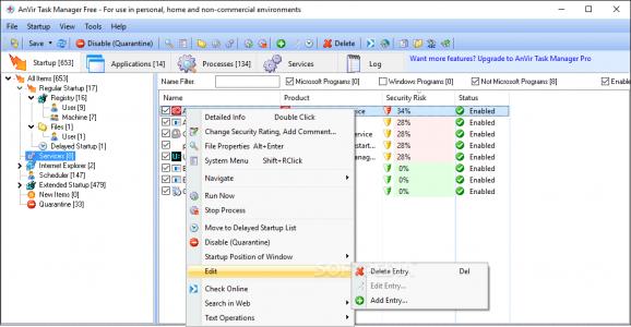 Portable AnVir Task Manager Free screenshot