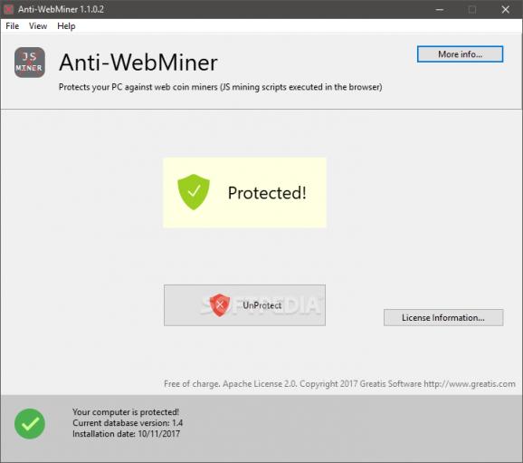 Portable Anti-WebMiner screenshot