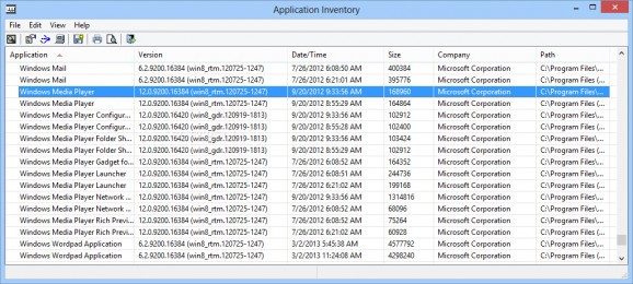 Portable Application Inventory screenshot