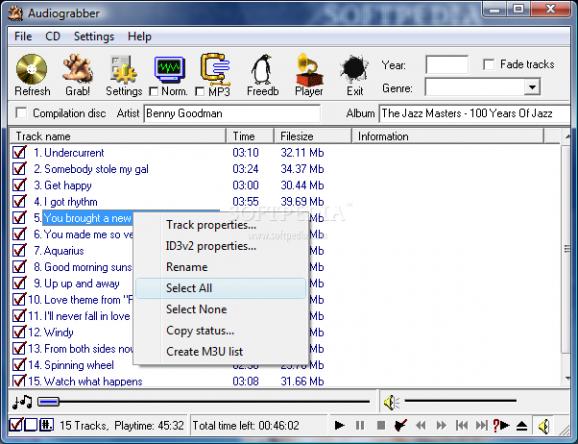 Portable Audiograbber screenshot