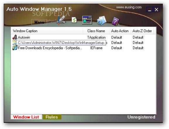 Portable Auto Window Manager screenshot