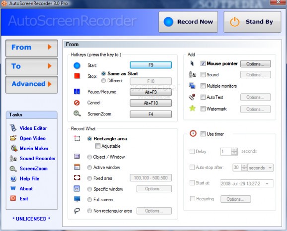 Portable AutoScreenRecorder Pro screenshot