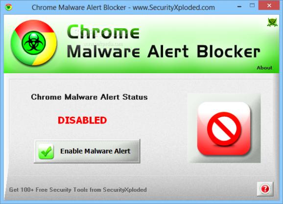 Portable Chrome Malware Alert Blocker screenshot