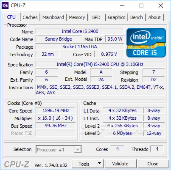 Portable CPU-Z screenshot