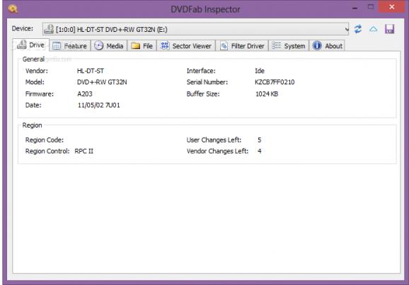 Portable DVDFab Inspector screenshot