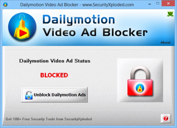 Portable Dailymotion Video Ad Blocker screenshot