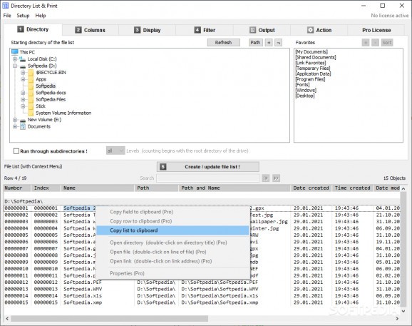Portable Directory List & Print screenshot
