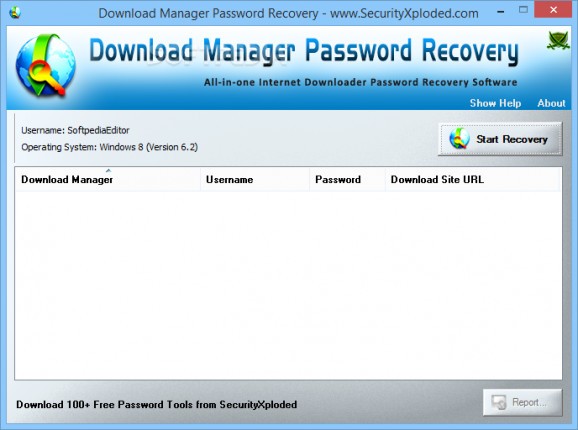 Portable Download Manager Password Recovery screenshot