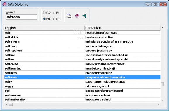 Portable EnRo Dictionary screenshot