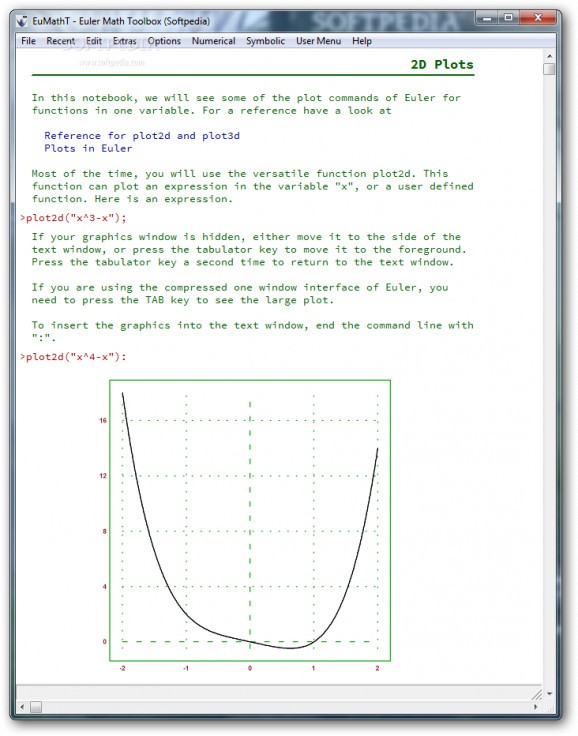 Portable Euler Math Toolbox screenshot
