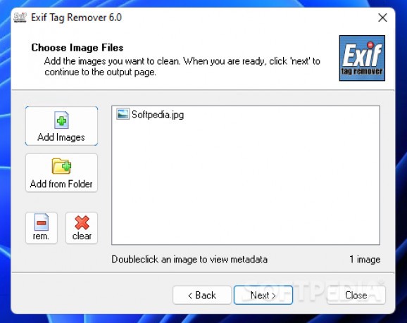 Portable Exif Tag Remover screenshot