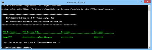 Portable FTP Password Dump screenshot