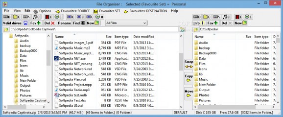 Portable File Organiser screenshot
