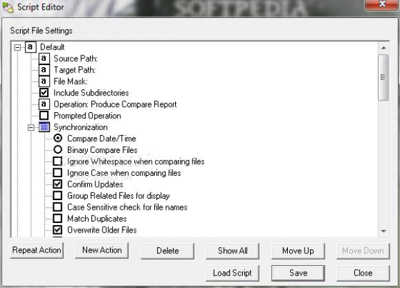 Portable Folder Synchronize Script Editor screenshot