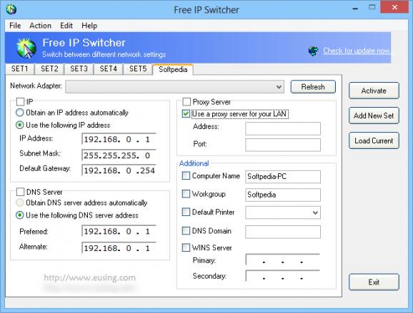 Portable Free IP Switcher screenshot