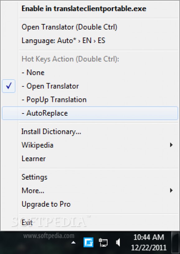 Portable TranslateClient screenshot