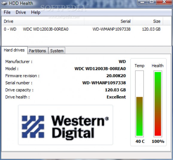 Portable HDD Health screenshot