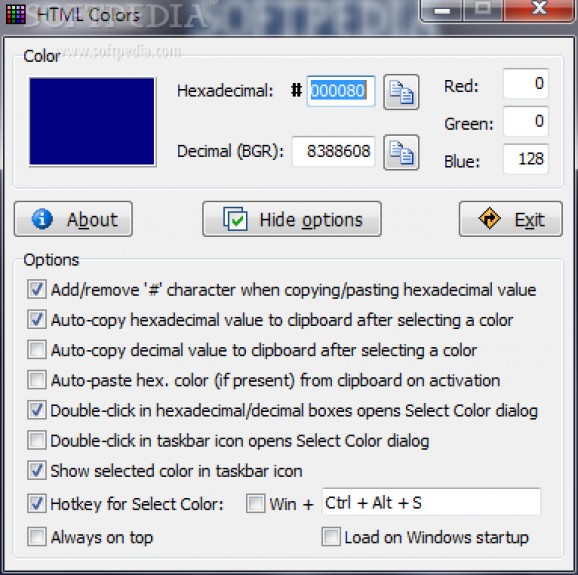 Portable HTML Colors screenshot