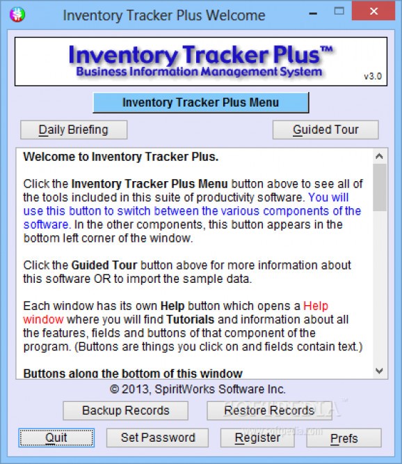 Portable Inventory Tracker Plus screenshot