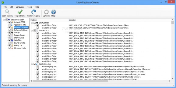 Portable Little Registry Cleaner screenshot
