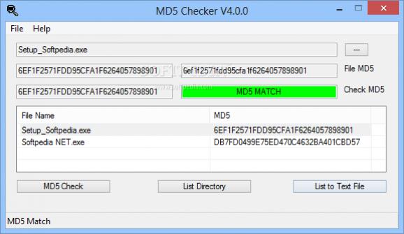 Portable MD5 Checker screenshot