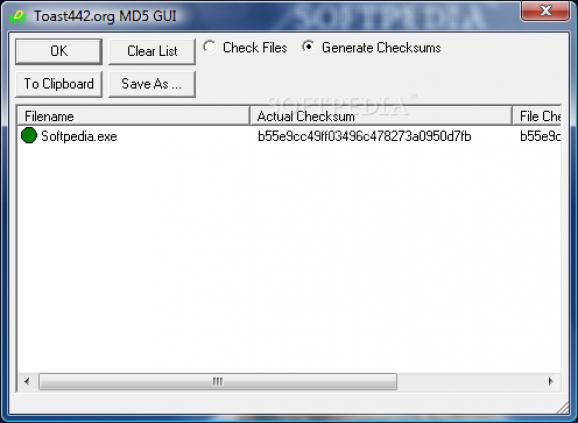 Portable MD5 GUI screenshot