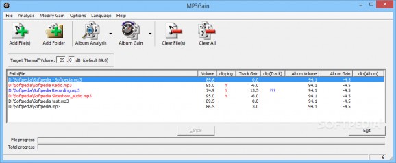 Portable MP3Gain screenshot