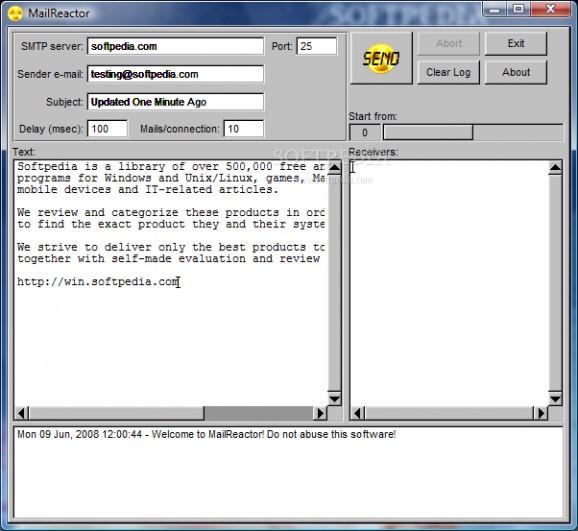 Portable MailReactor screenshot