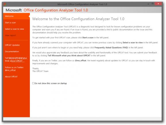 Portable Microsoft Office Configuration Analyzer Tool (OffCat) screenshot