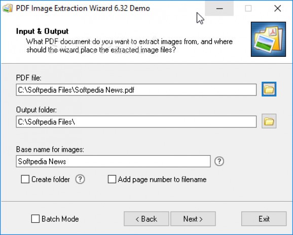 Portable PDF Image Extraction Wizard screenshot