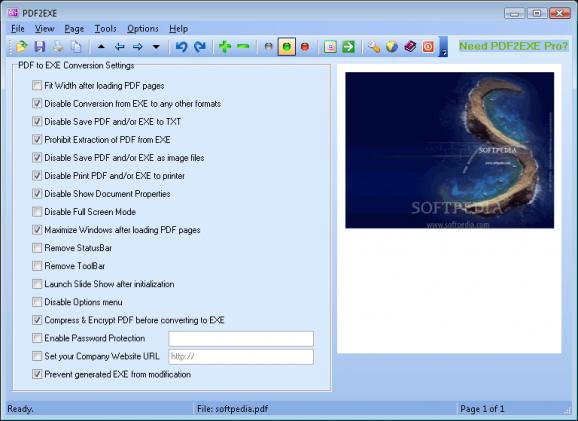 Portable PDF2EXE screenshot